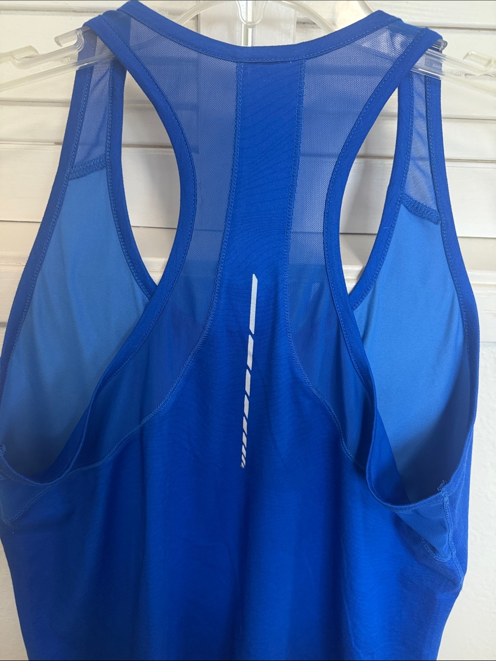 Asics Blue Racerback Workout Tank - Mesh Back - Picture 4 of 4